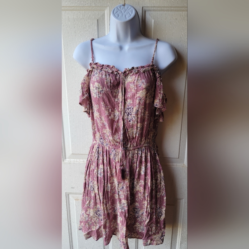 American Eagle Floral Cold Shoulder Sundress Size M - Picture 2 of 4